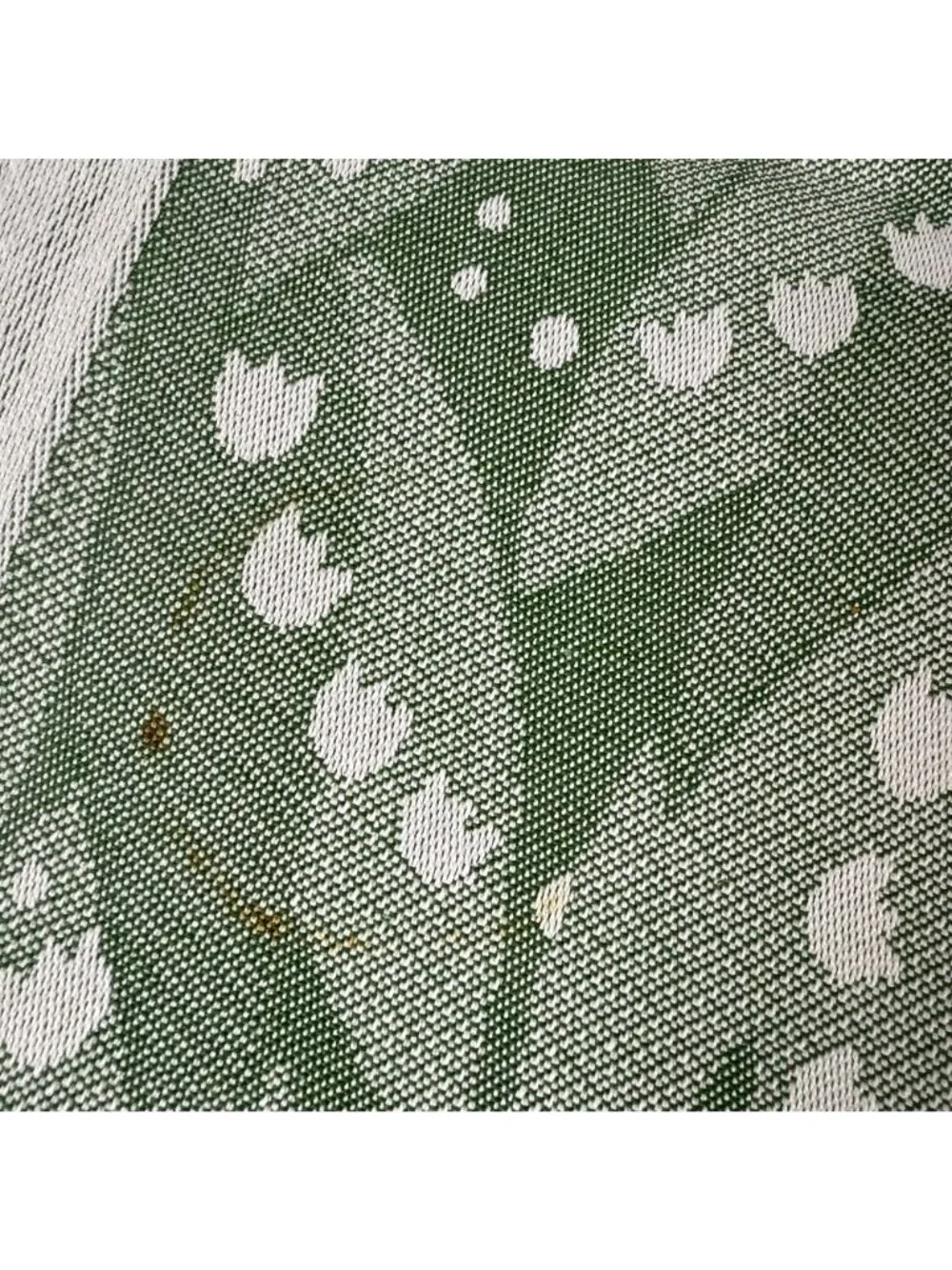 Ekelund Master Weavers Green Lily of a valley Cotton Table Runner 14 X 34 Sweden